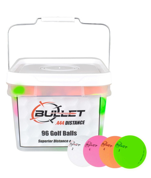 Bullet .444 Distance Matte Colored Golf Balls [96-Ball] - Image 1