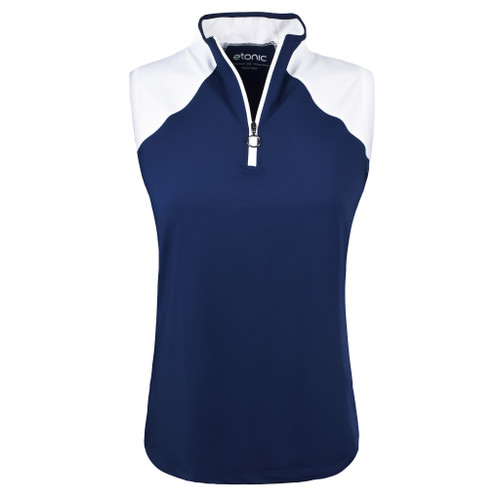 Etonic Golf Ladies 1/2 Zip Sleeveless Mock Polo - Image 1