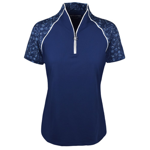 Etonic Golf Ladies 1/2 Zip Short Sleeve Mock Polo - Image 1